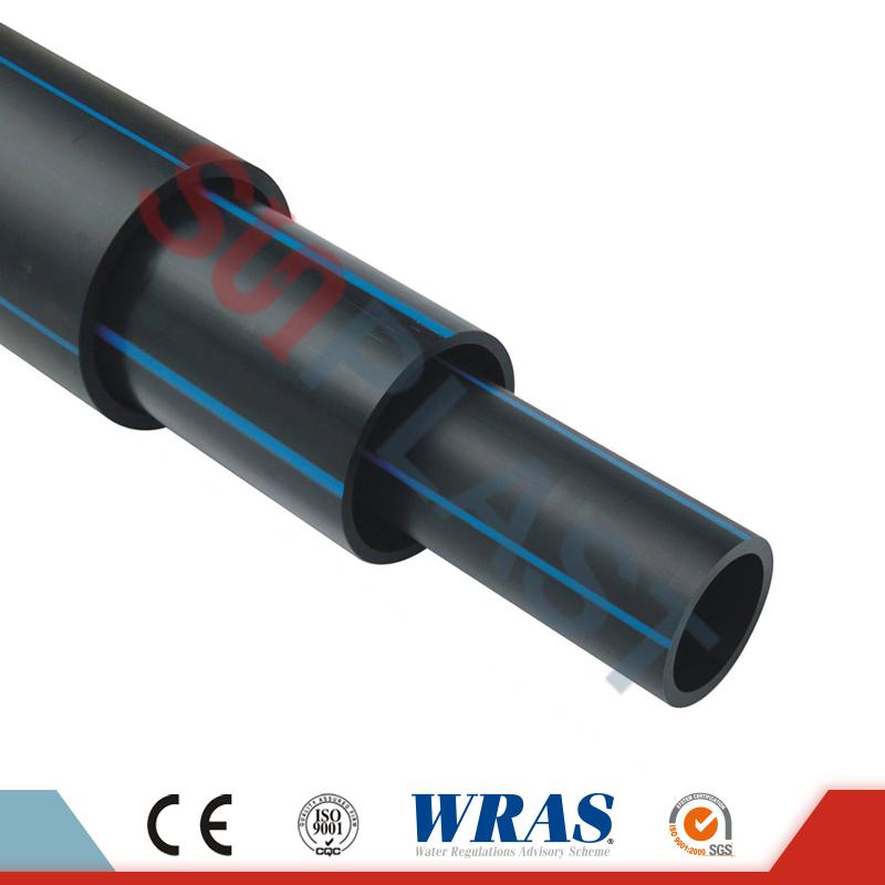 HDPE Pipe (Poly Pipe) σε μαύρο / μπλε χρώμα για παροχή νερού